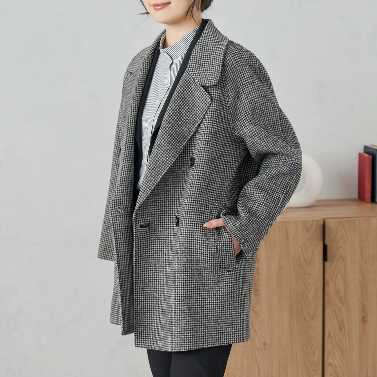 Double-Face Wool Blend Coat - Image 6