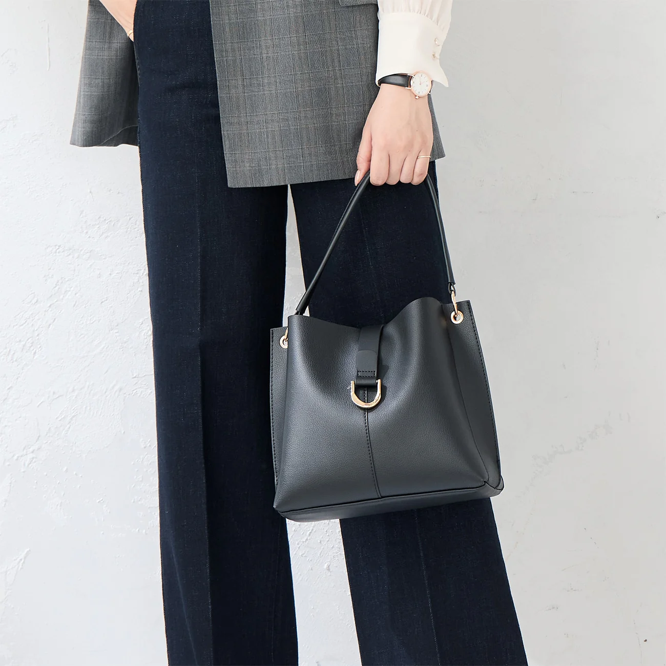 2-Way Handbag with Shoulder Strap - Image 5