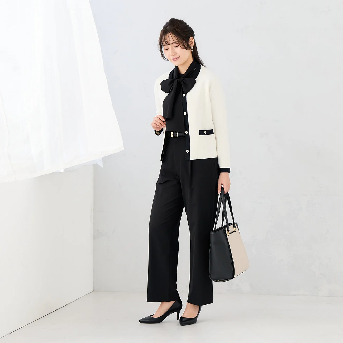 3-Way Tote Bag with Detachable Cover - Black - Image 7