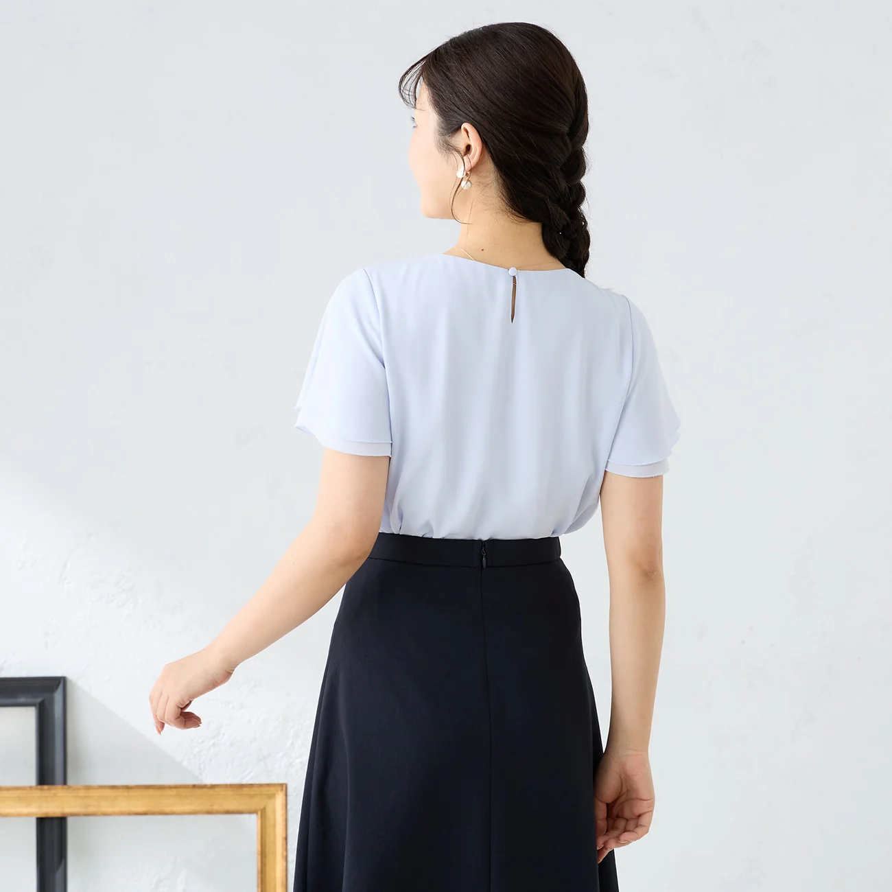 UV Protection Tucked Short Sleeve Blouse - Image 5