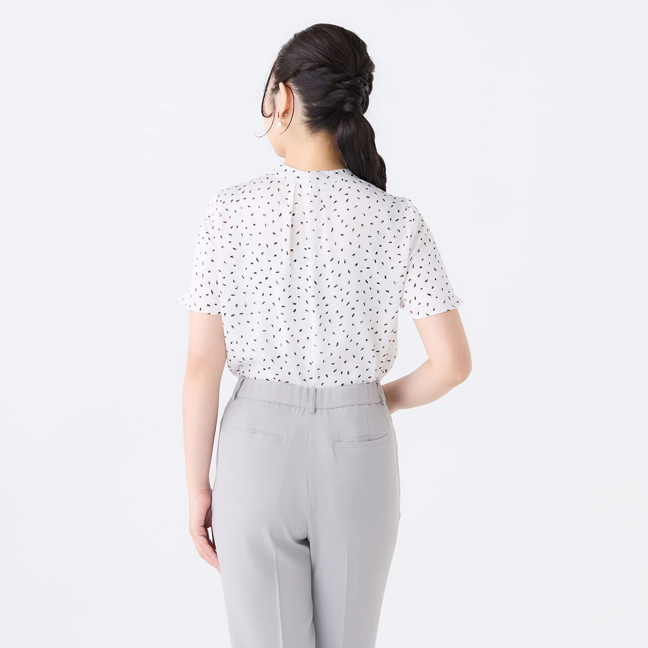 Cool Touch Printed Short Sleeve Blouse - Image 5