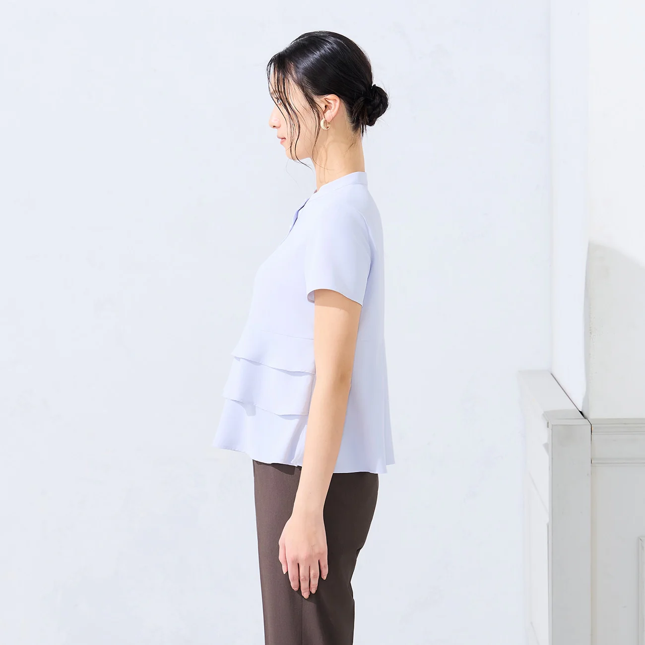 Short Sleeve Layered Blouse - Image 3