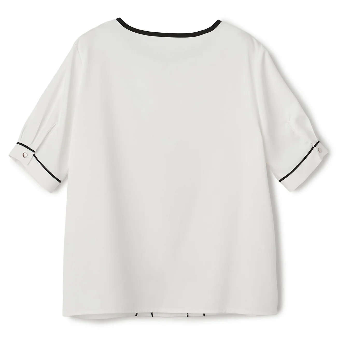Cool Touch Stretch Contrast Short Sleeve Blouse - Image 18