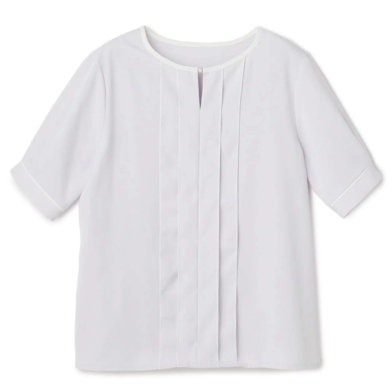 Cool Touch Stretch Contrast Short Sleeve Blouse - Image 6