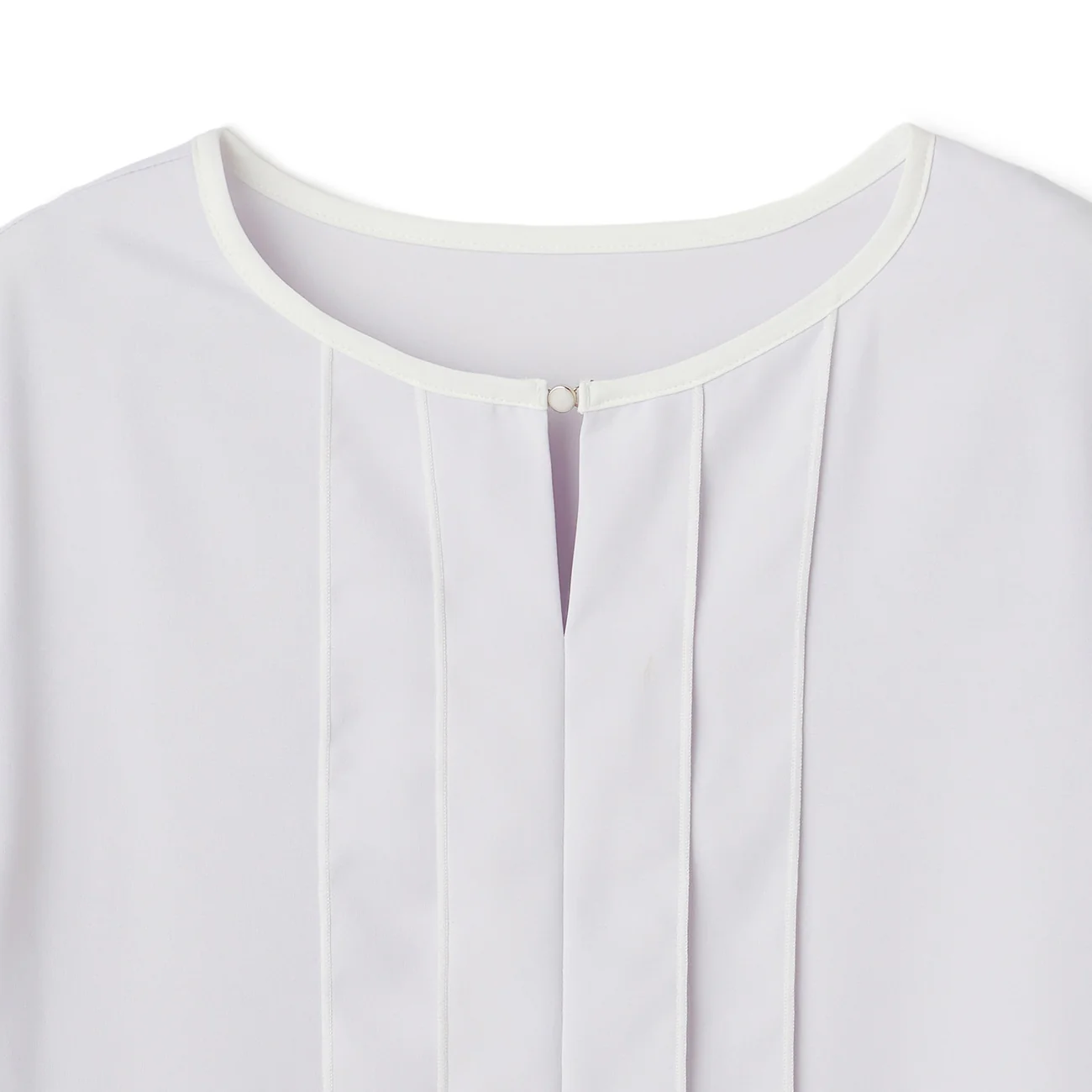 Cool Touch Stretch Contrast Short Sleeve Blouse - Image 7