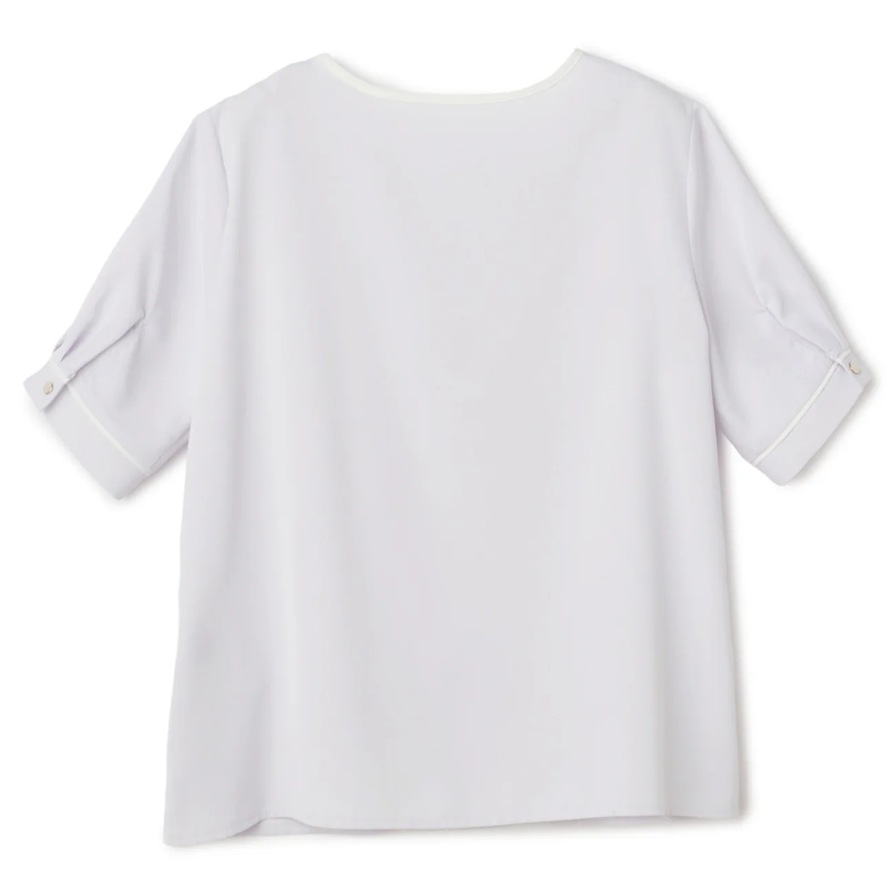 Cool Touch Stretch Contrast Short Sleeve Blouse - Image 8