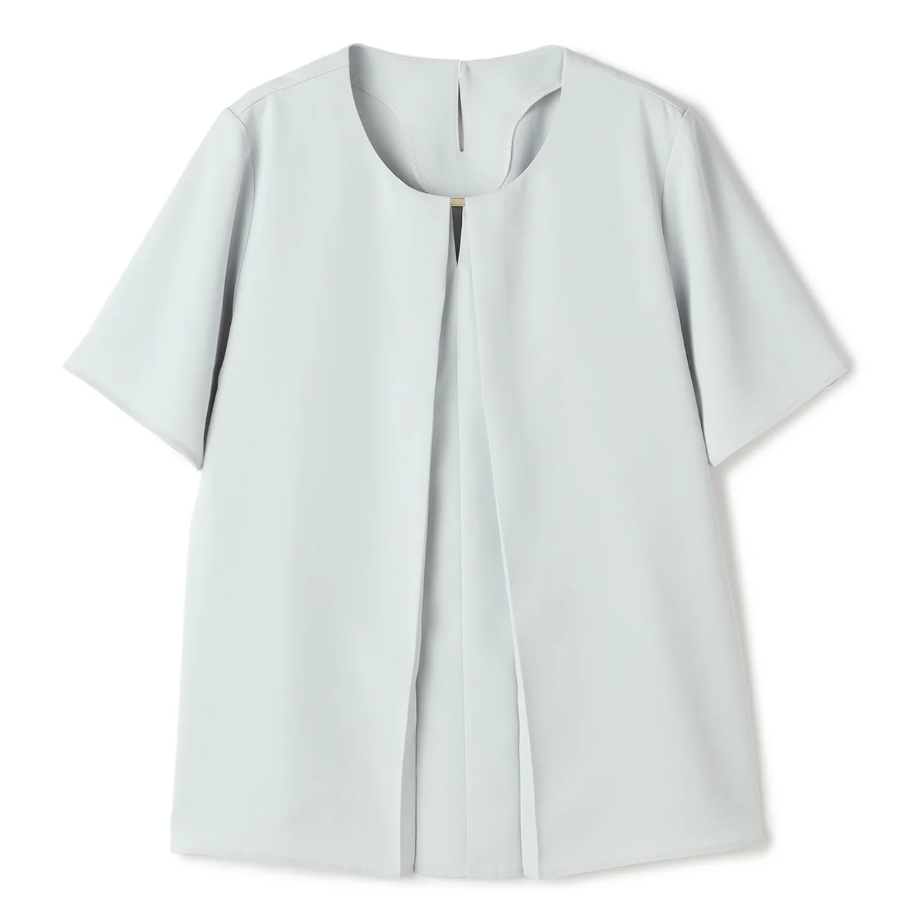 UV Protection Metal Accent Short Sleeve Blouse - Image 6