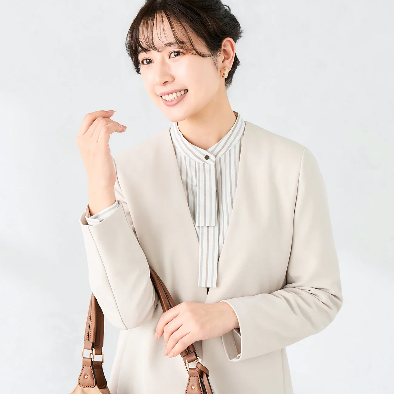 Pajama SUITS Georgette Jersey Collarless Jacket - Image 14
