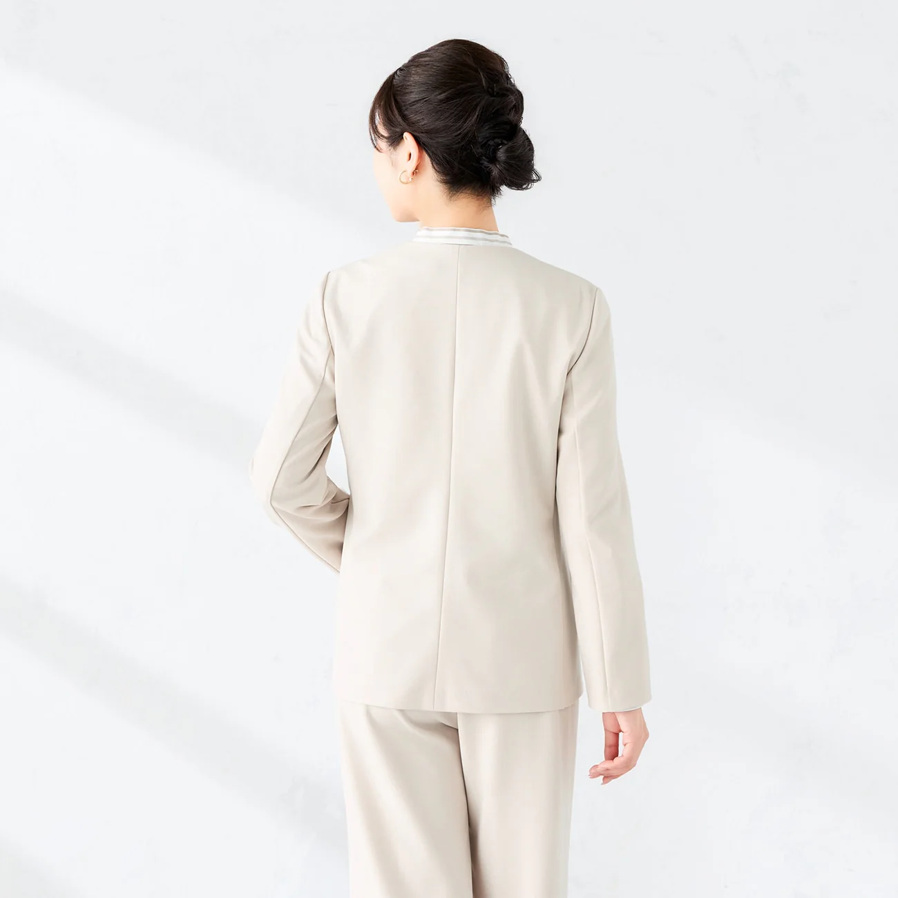Pajama SUITS Georgette Jersey Collarless Jacket - Image 17