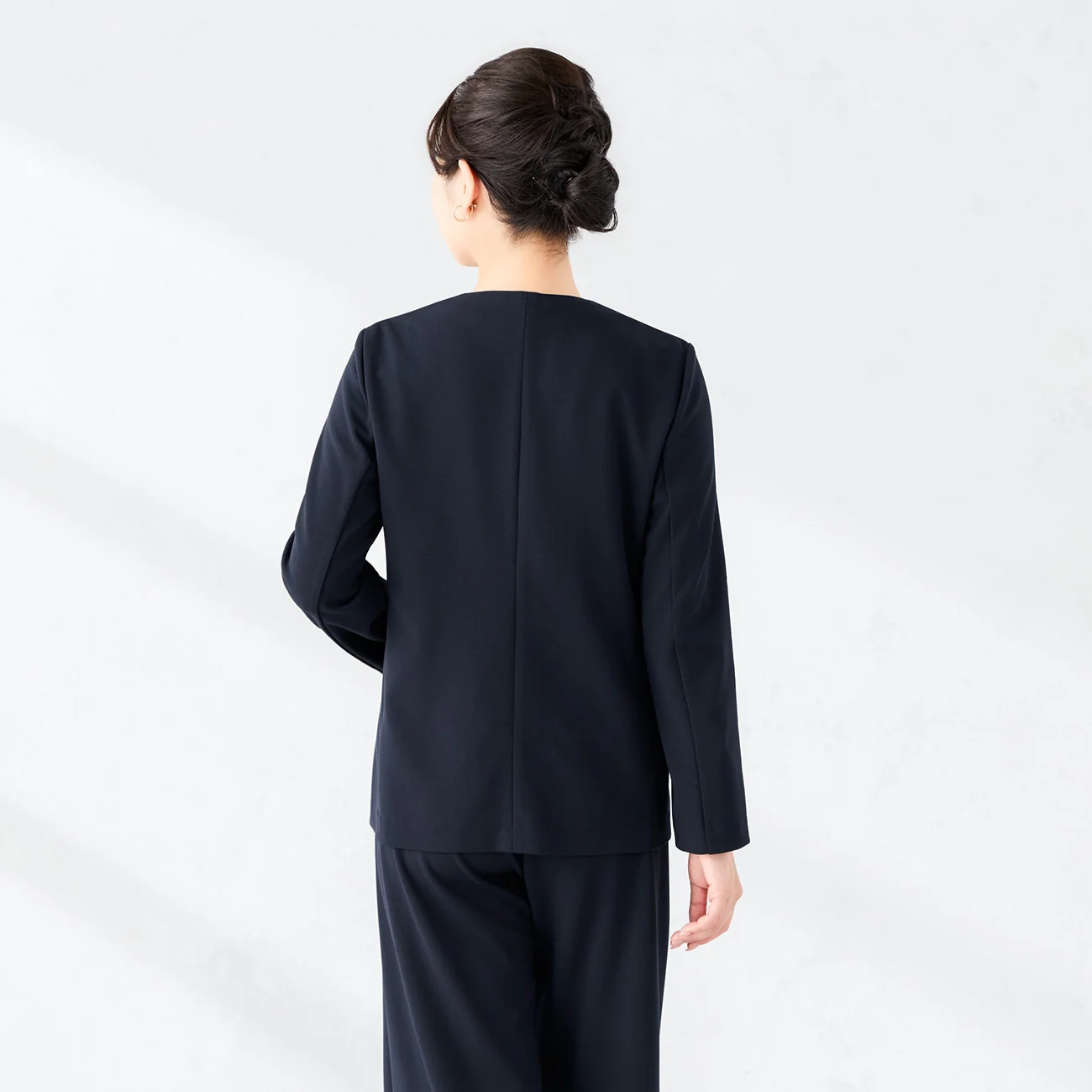 Pajama SUITS Georgette Jersey Collarless Jacket - Image 4