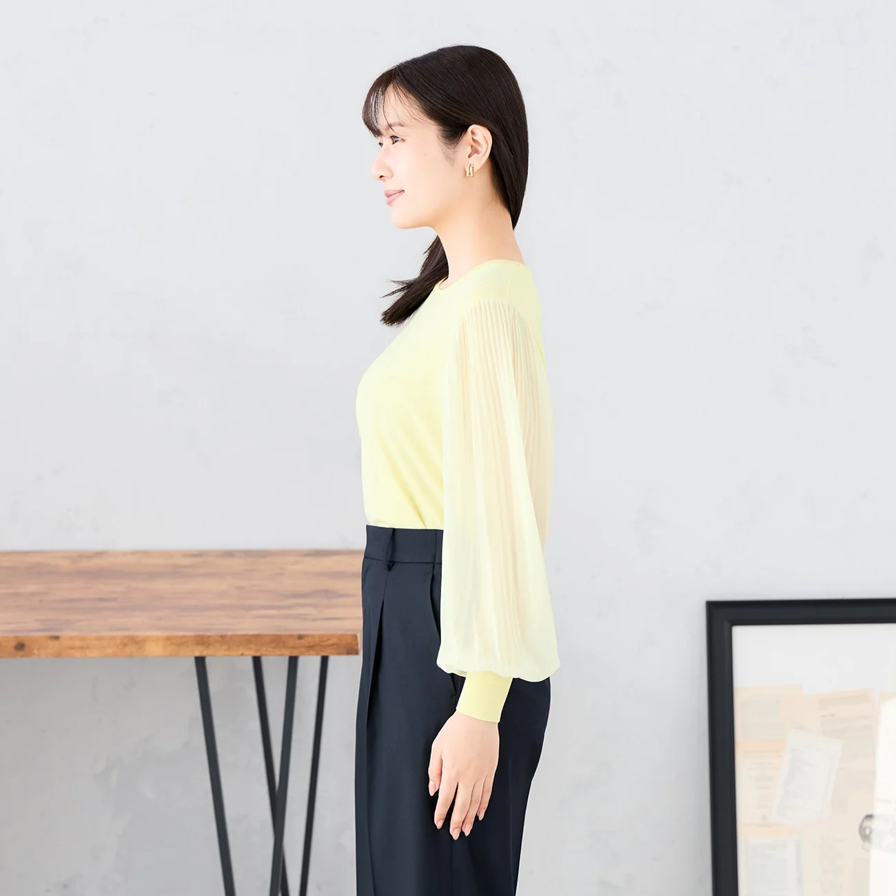 Sheer Sleeve Knit Top - Image 14