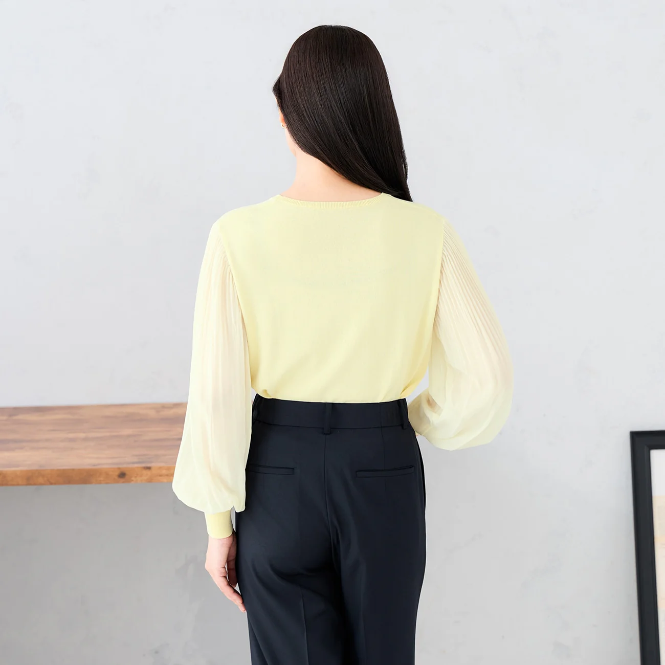 Sheer Sleeve Knit Top - Image 15