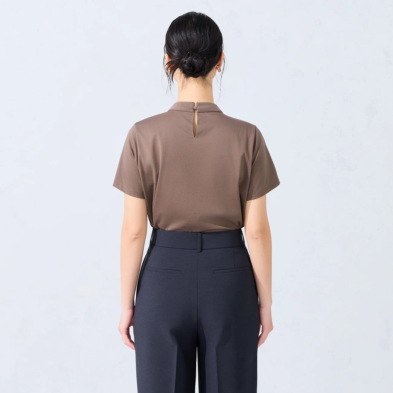 Short Sleeve Bow Tie Blouse - Image 14