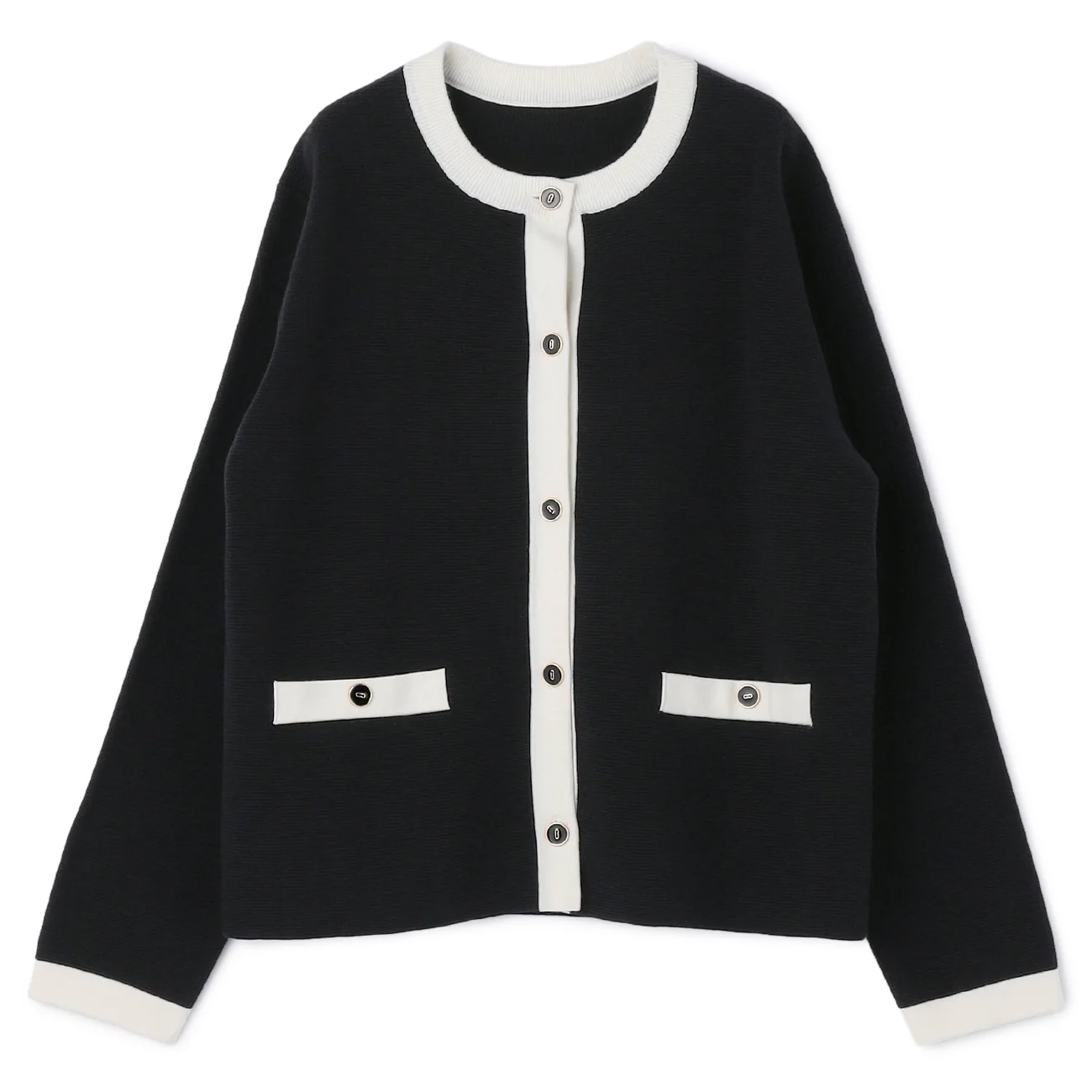 Color Block Knit Jacket - Image 4