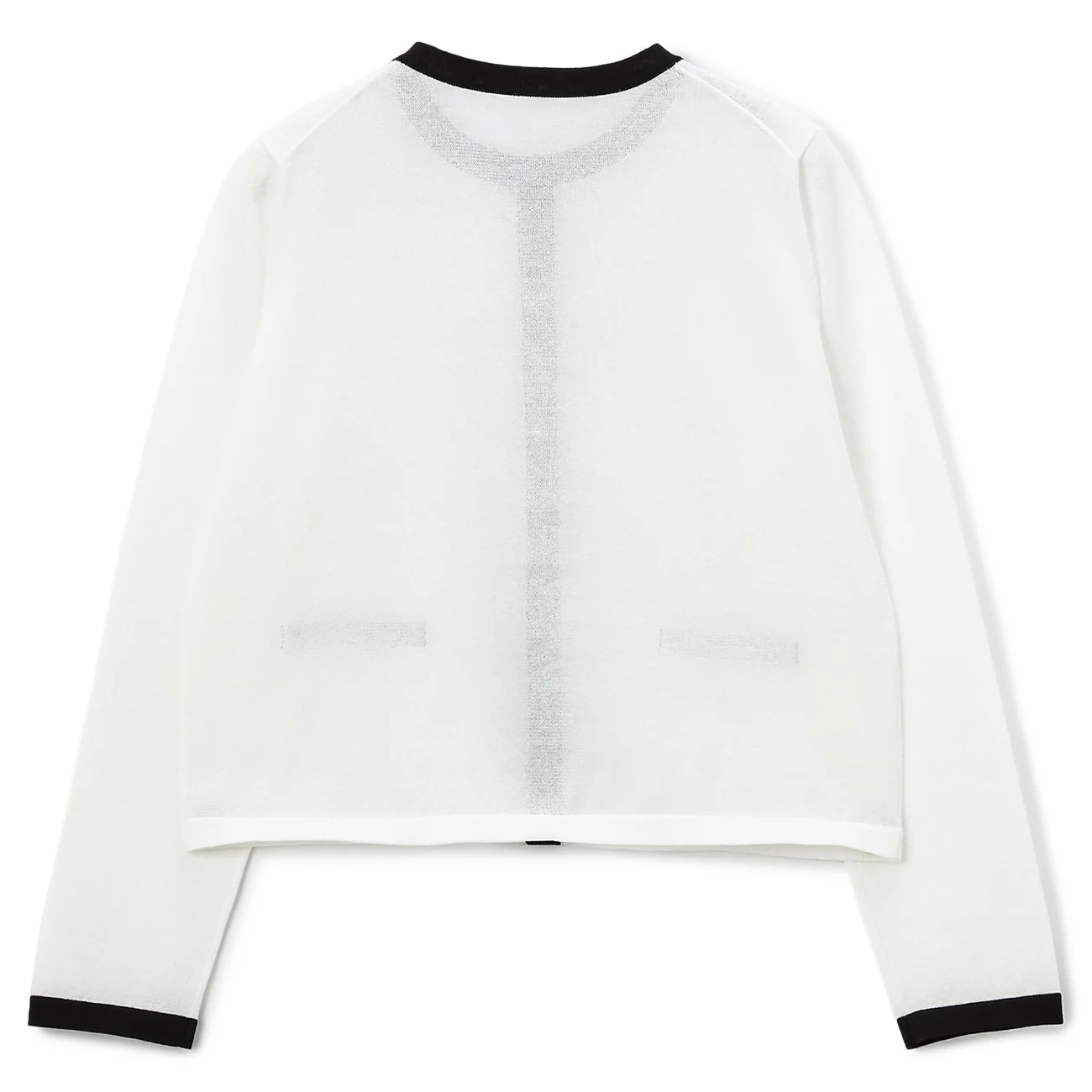 Contrast Sheer Knit Jacket - Image 11