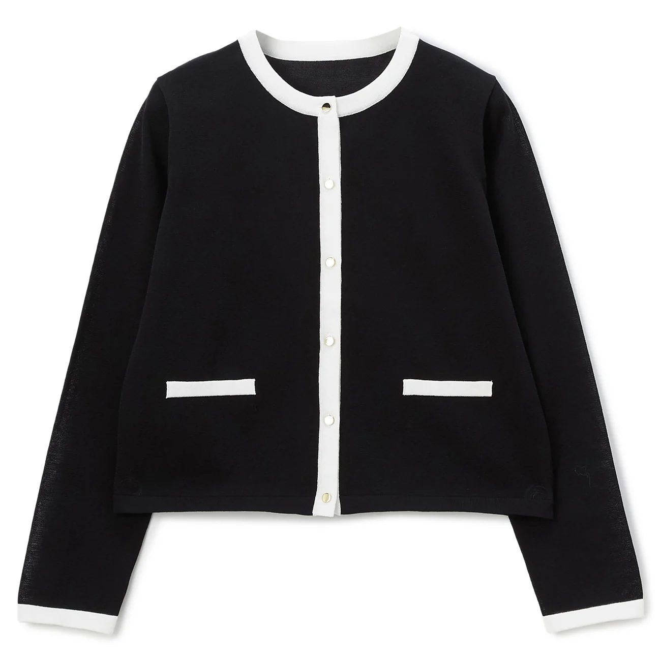 Contrast Sheer Knit Jacket - Image 19