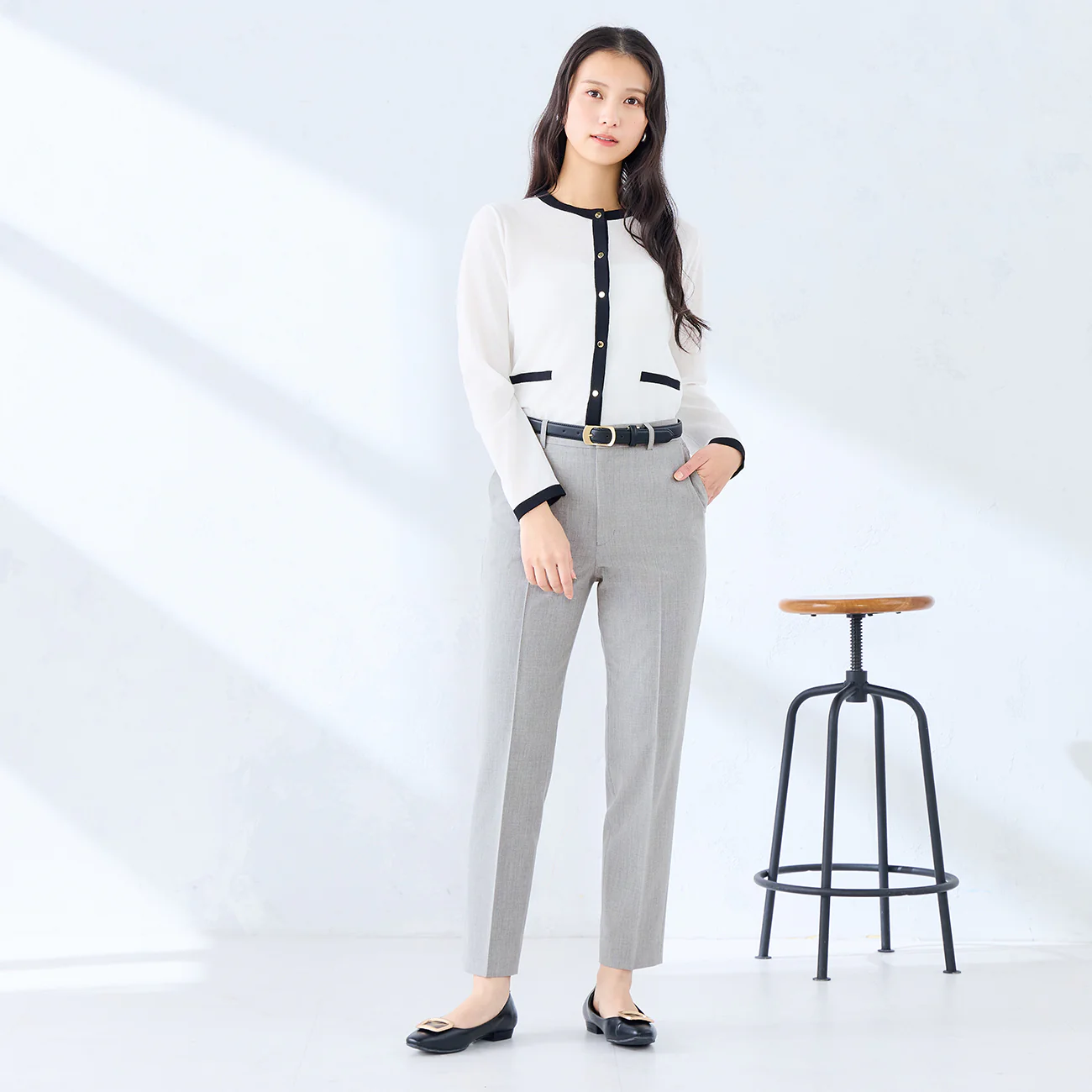 Contrast Sheer Knit Jacket - Image 3