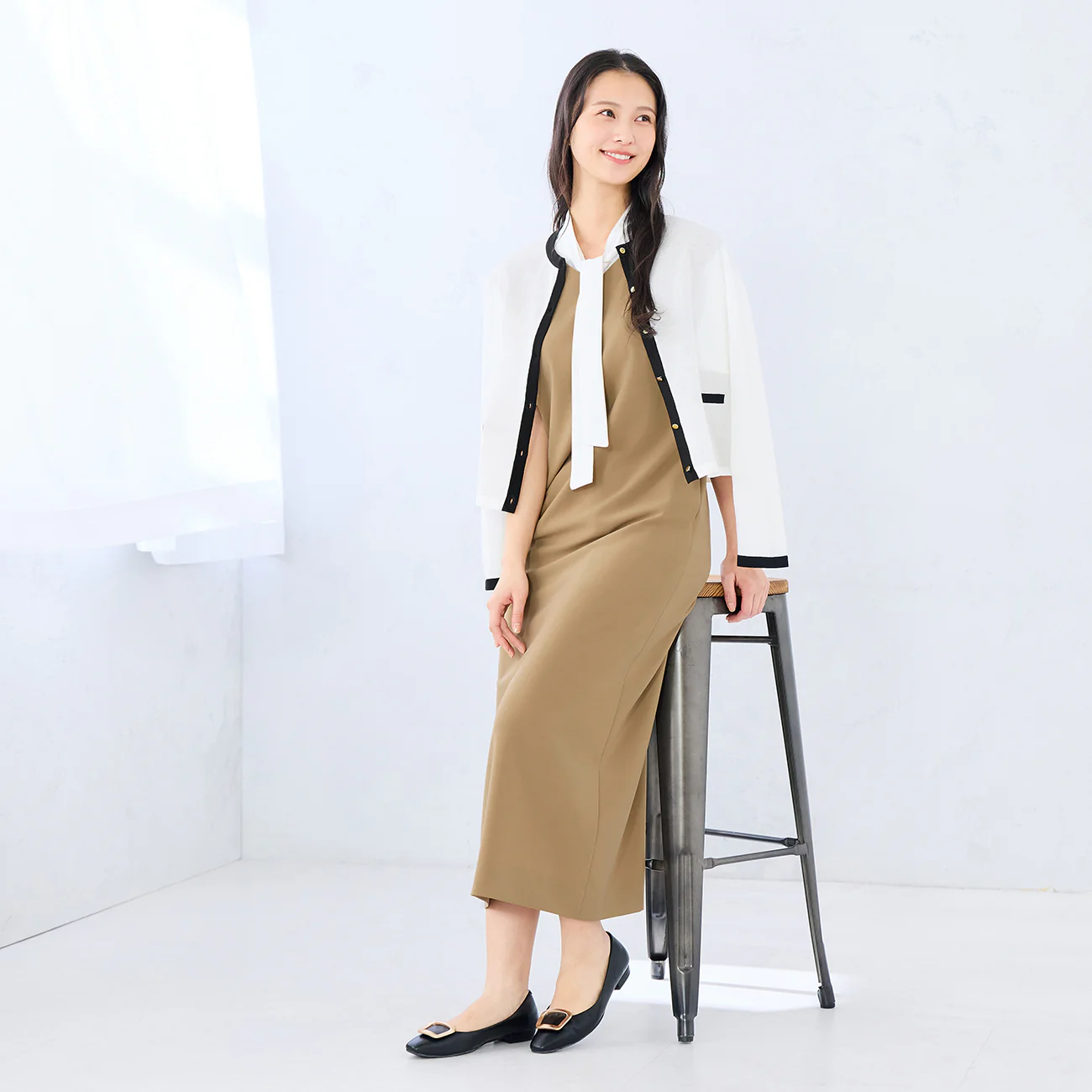 Contrast Sheer Knit Jacket - Image 5