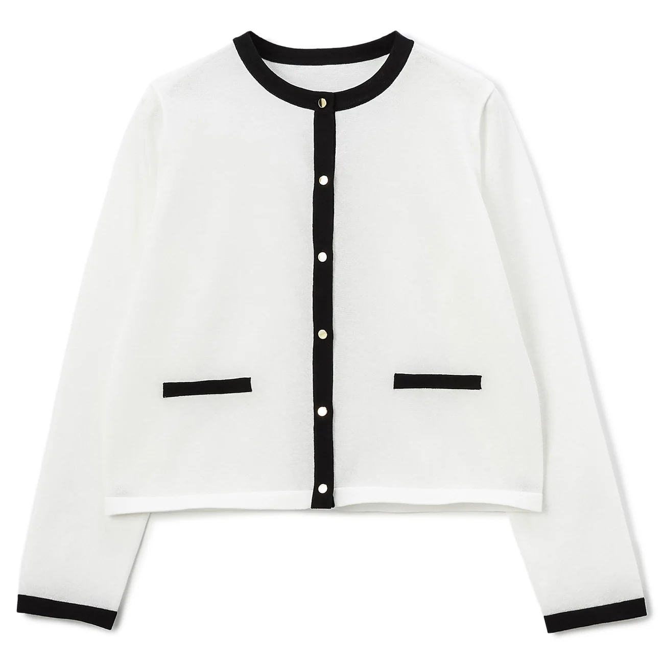 Contrast Sheer Knit Jacket - Image 9