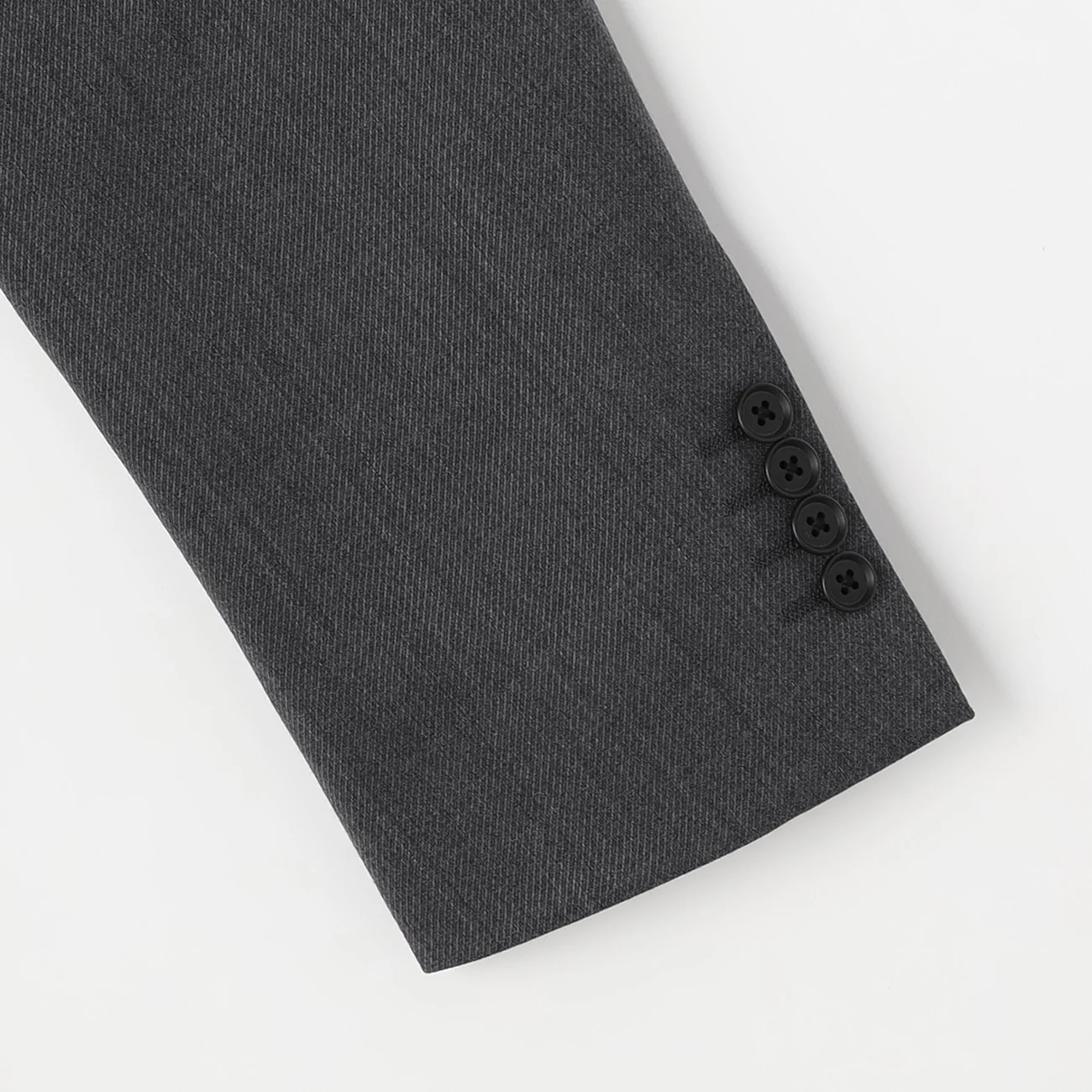 Wool Blend Kersey Suit - Medium Gray - Image 4
