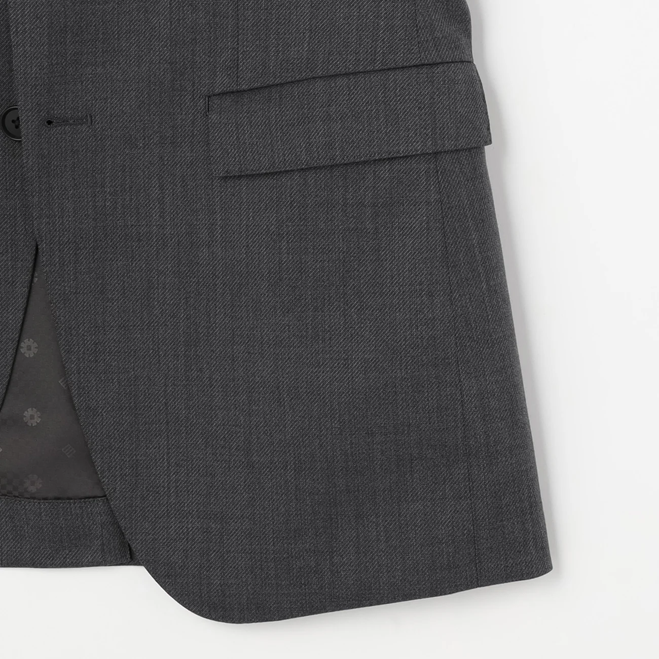 Wool Blend Kersey Suit - Medium Gray - Image 5
