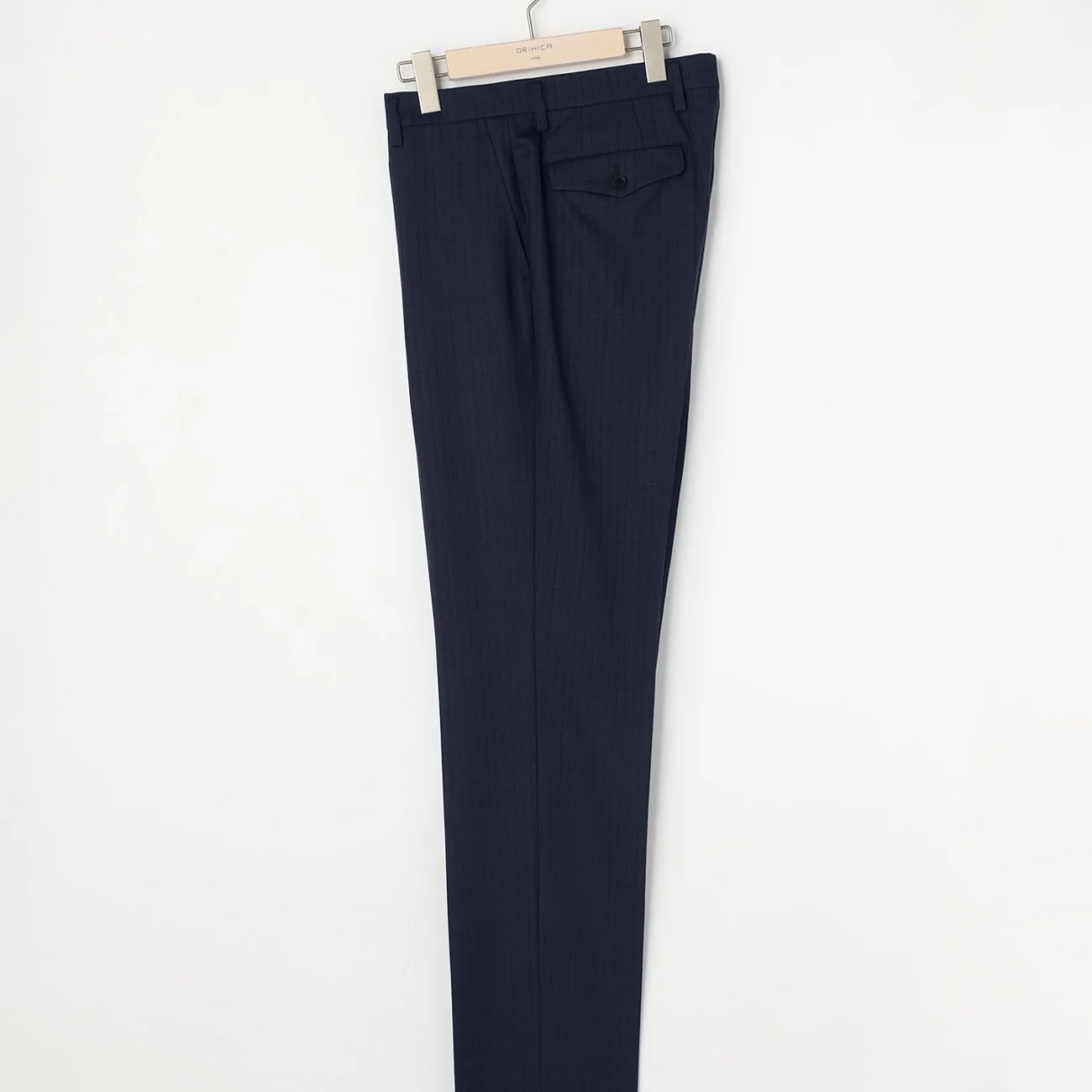 Wool Blend Stripe Suit - Navy - Image 8
