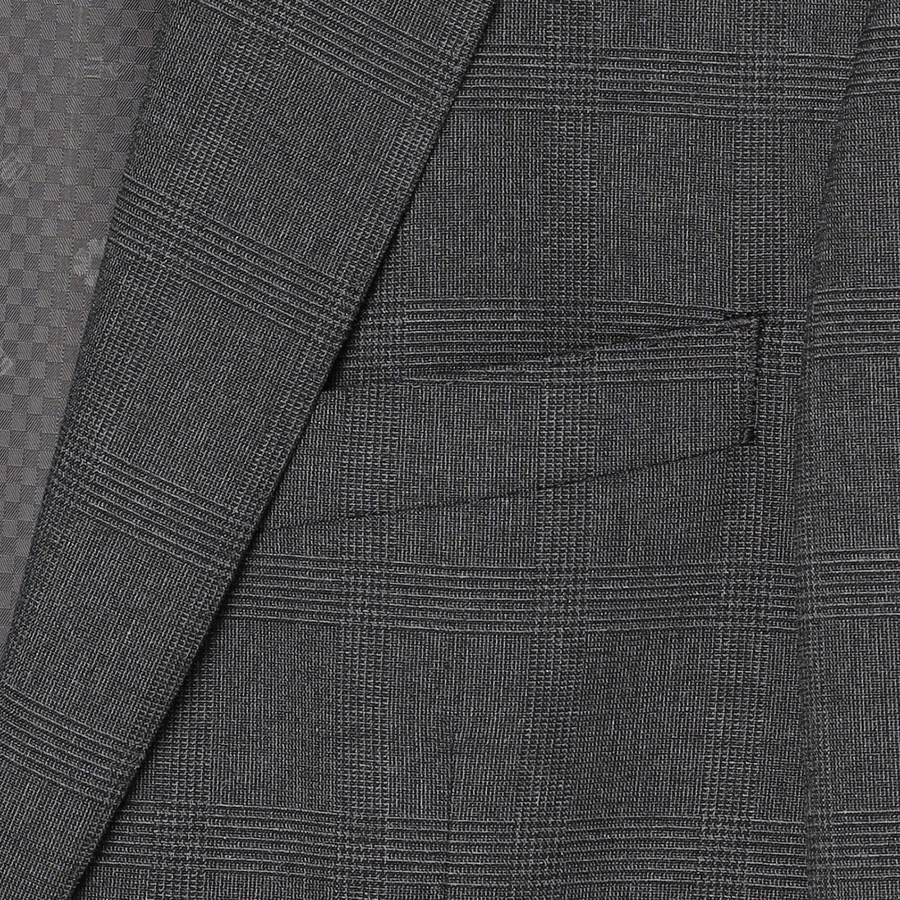 Washable Stretch Check Suit - Medium Gray - Image 3