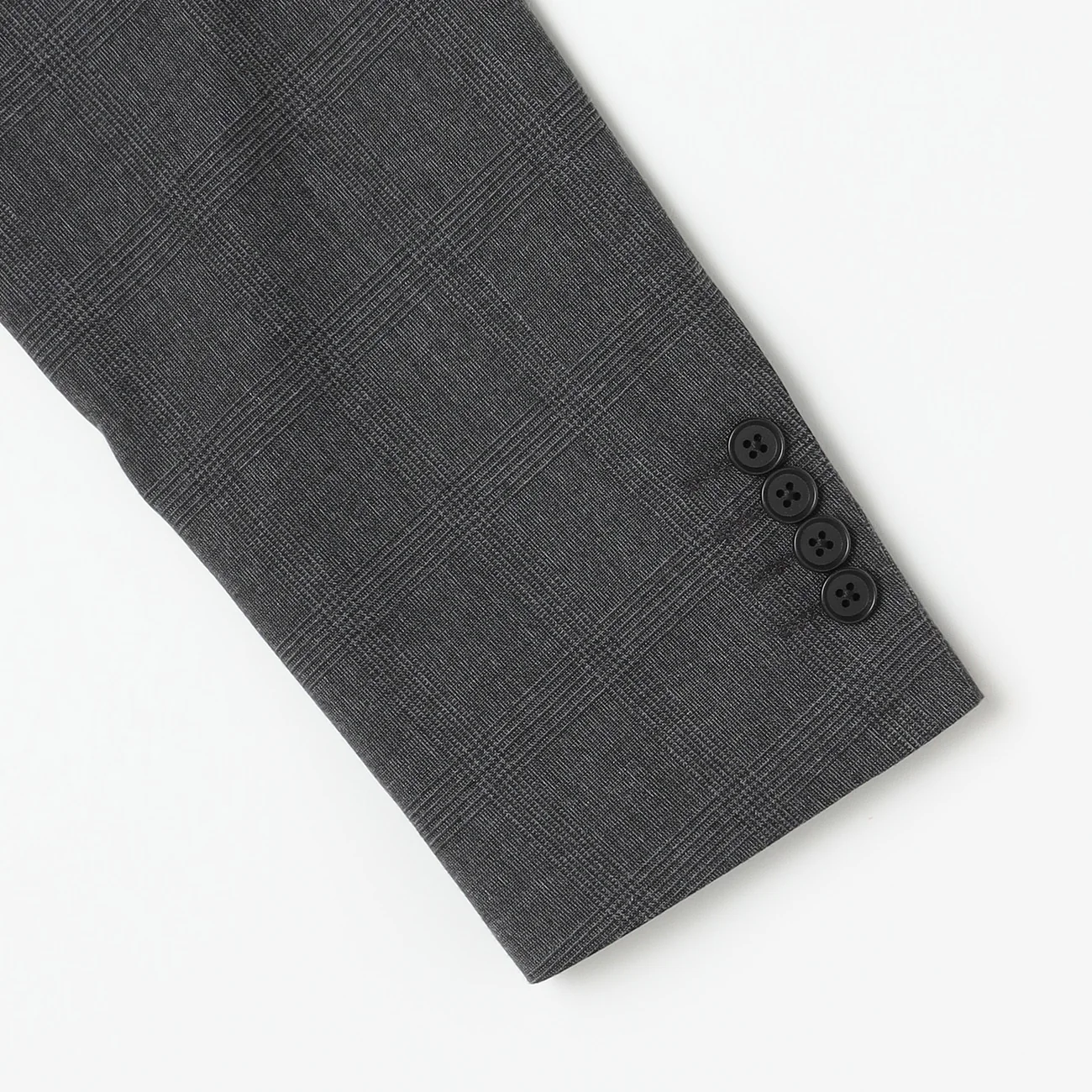 Washable Stretch Check Suit - Medium Gray - Image 4