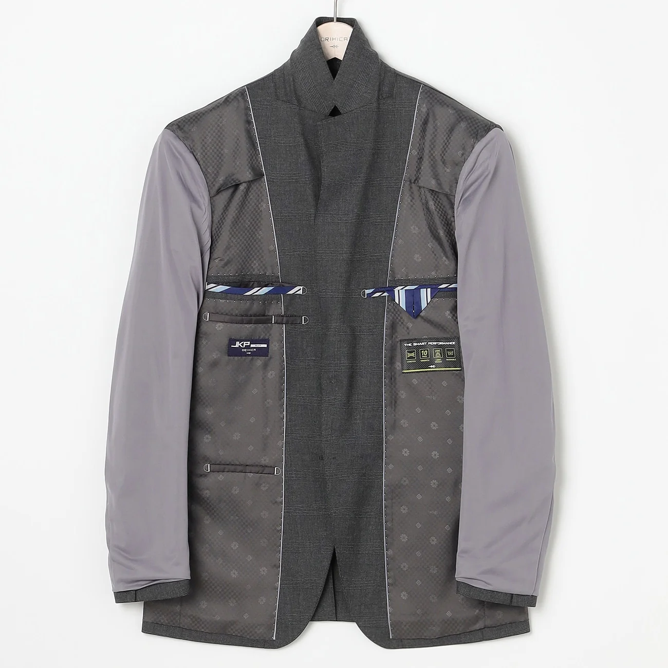 Washable Stretch Check Suit - Medium Gray - Image 6