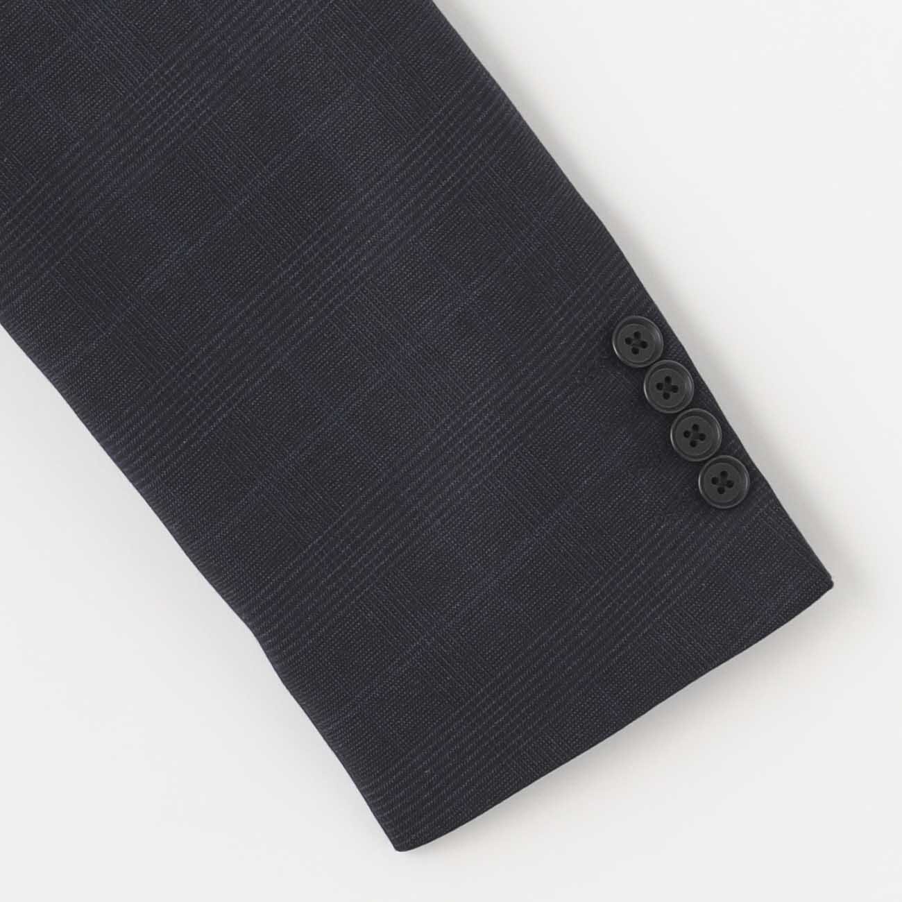 Smart Tech Check Suit - Navy - Image 4