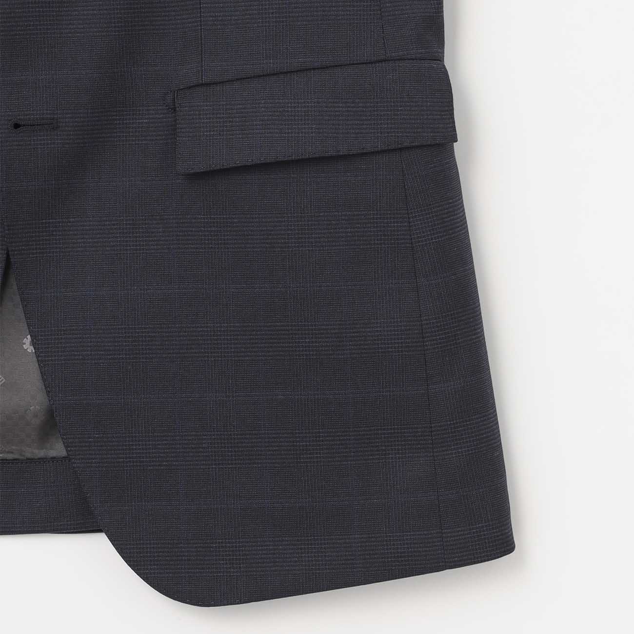 Smart Tech Check Suit - Navy - Image 5