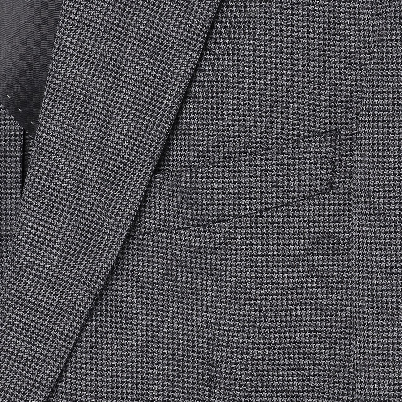 Washable Stretch Stretch Houndstooth Suit with Adjuster - Medium Gray - Image 3