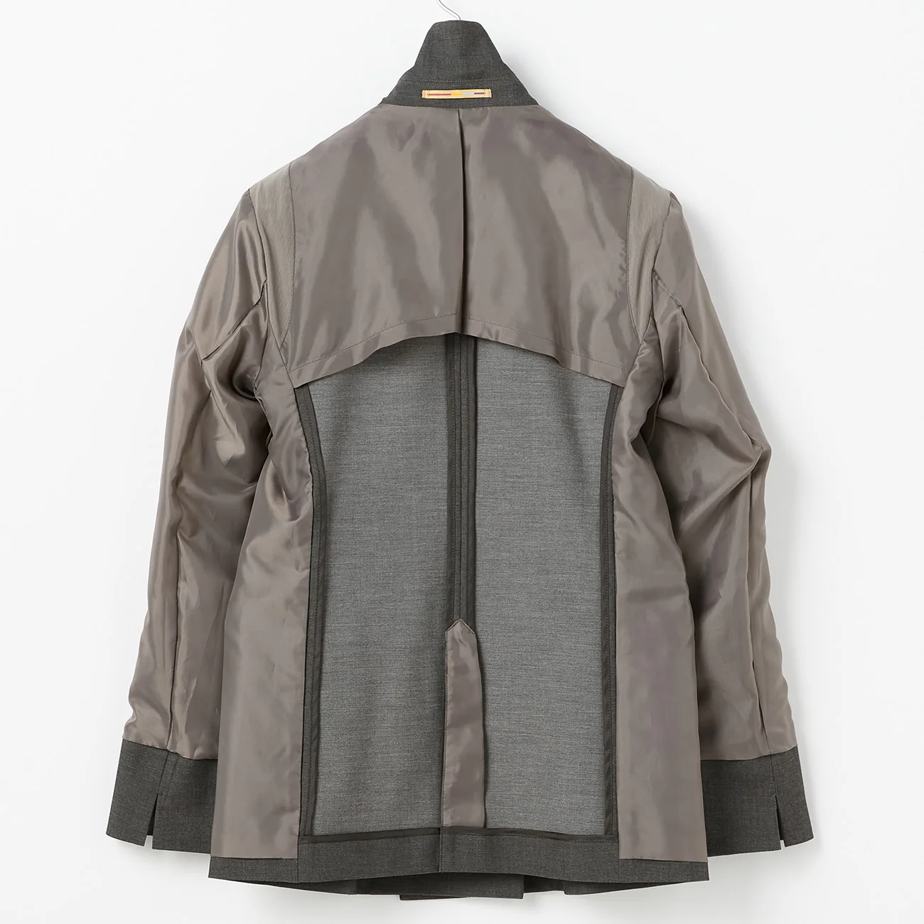 THE THIRD SUITS Chambray Double-Breasted Jacket - Medium Gray - Image 7