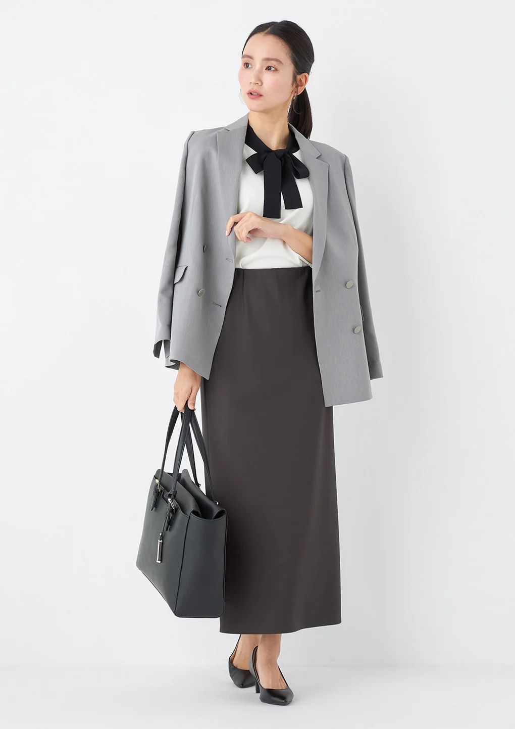 THE THIRD SUITS RIRANCHA Stretch Double-Breasted Jacket - Light Gray - Image 18