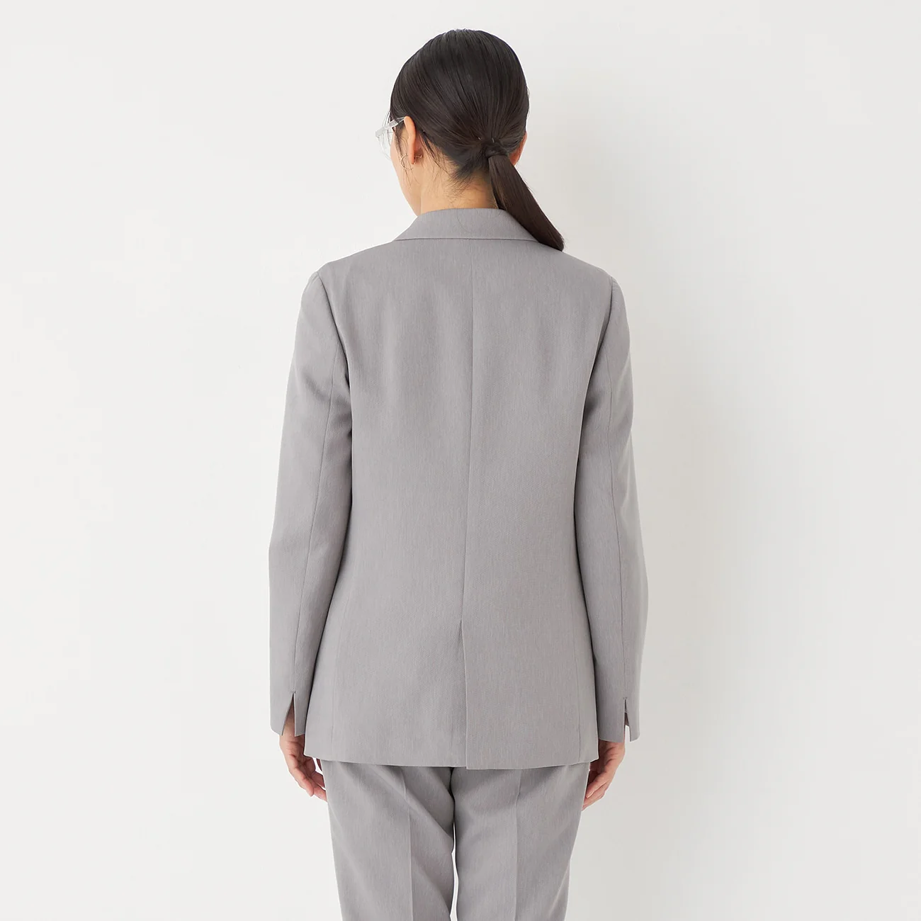 THE THIRD SUITS RIRANCHA Stretch Double-Breasted Jacket - Light Gray - Image 5