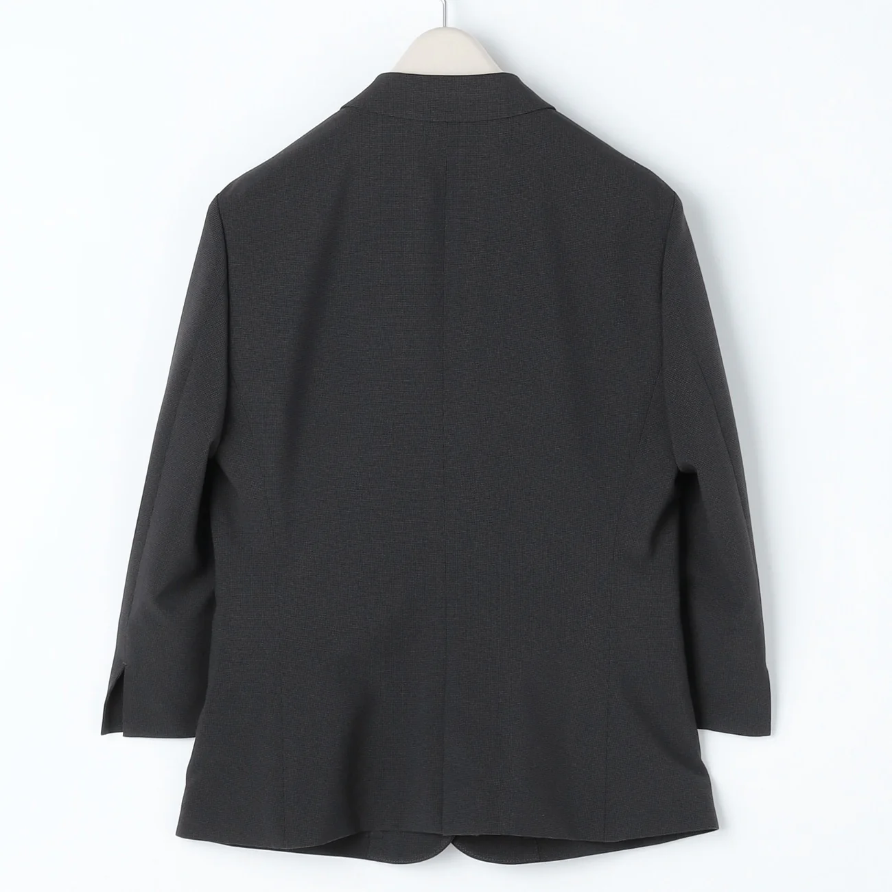 Washable Stretch Three-Quarter Sleeve Houndstooth Jacket - Charcoal Gray - Image 19