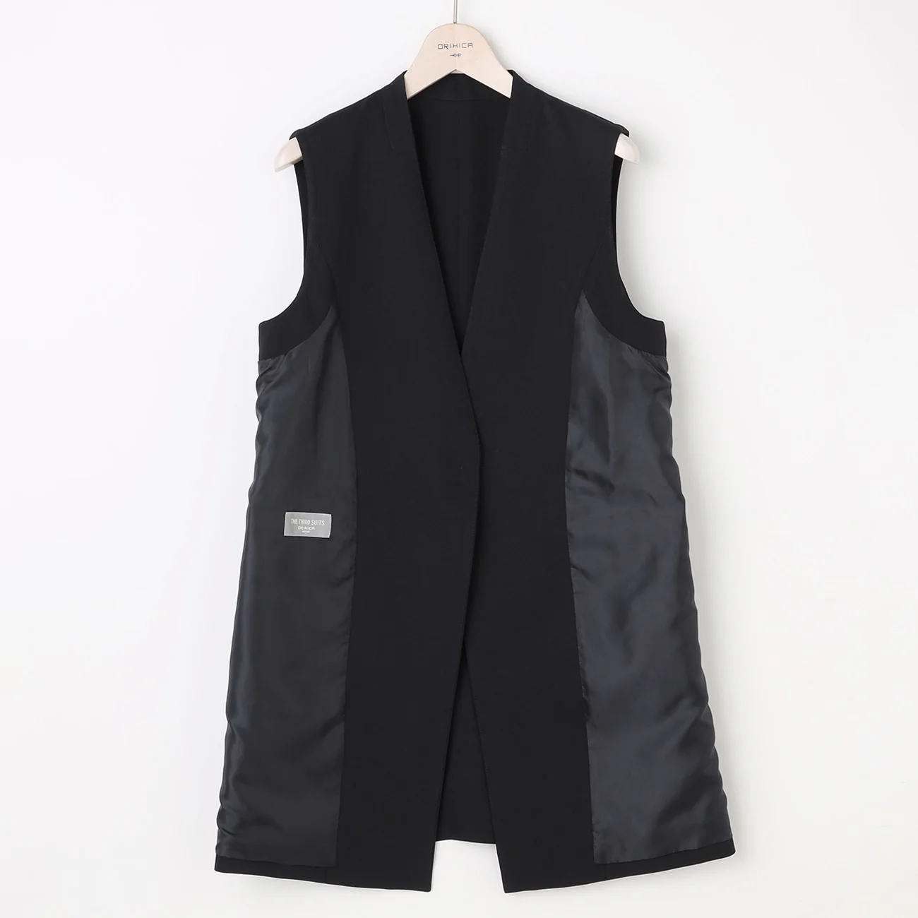 THE THIRD SUITS RIRANCHA Stretch Long Vest - Navy - Image 11