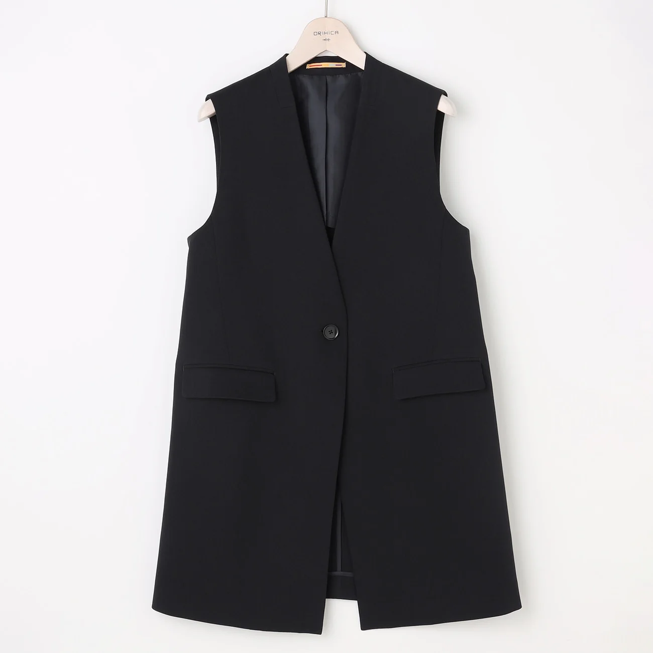 THE THIRD SUITS RIRANCHA Stretch Long Vest - Navy - Image 6