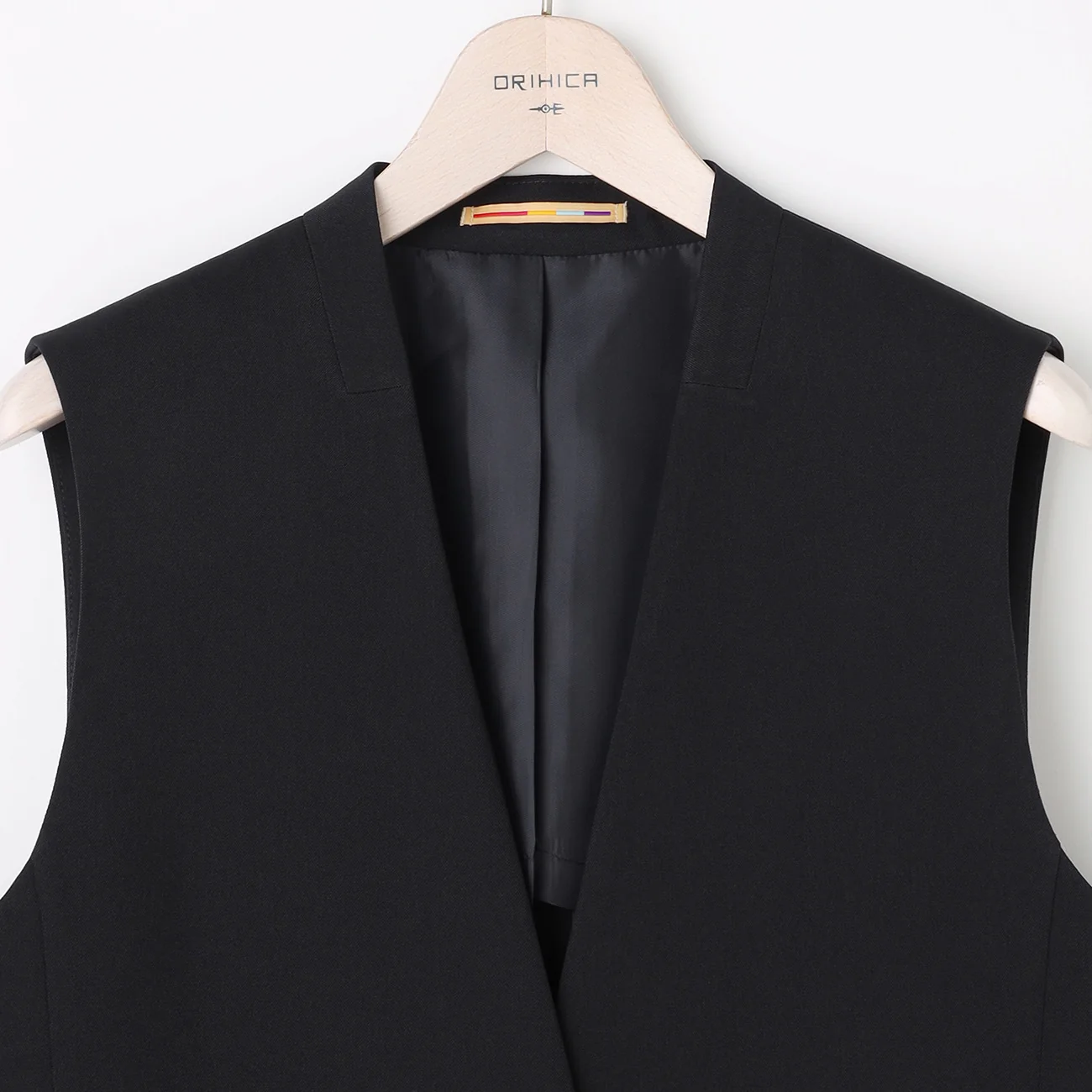 THE THIRD SUITS RIRANCHA Stretch Long Vest - Navy - Image 8