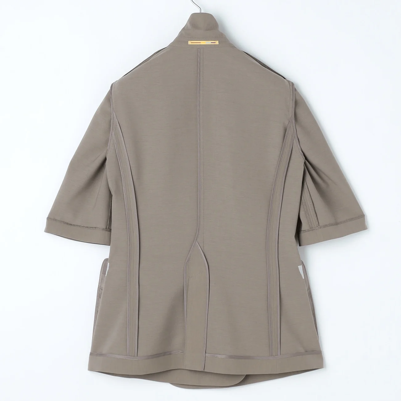 THE THIRD SUITS Washable Cool Touch Half Sleeve Double-Breasted Jacket - Beige - Image 15