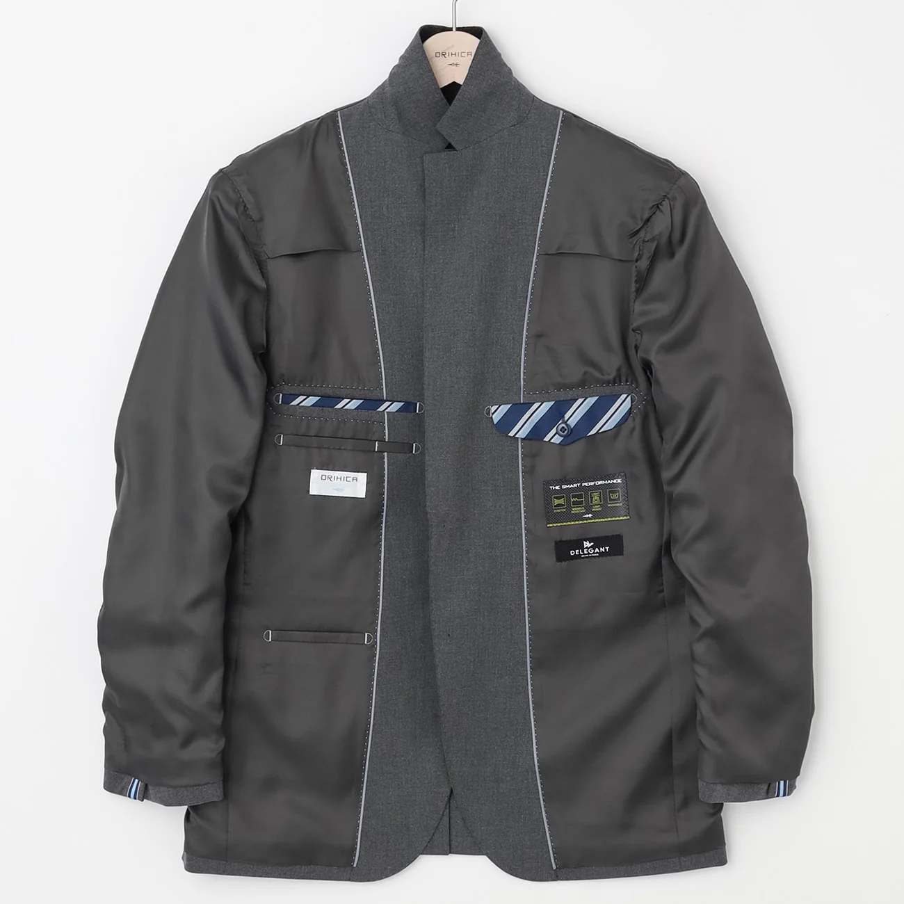 Washable Stretch Plain Jacket - Medium Gray - Image 6