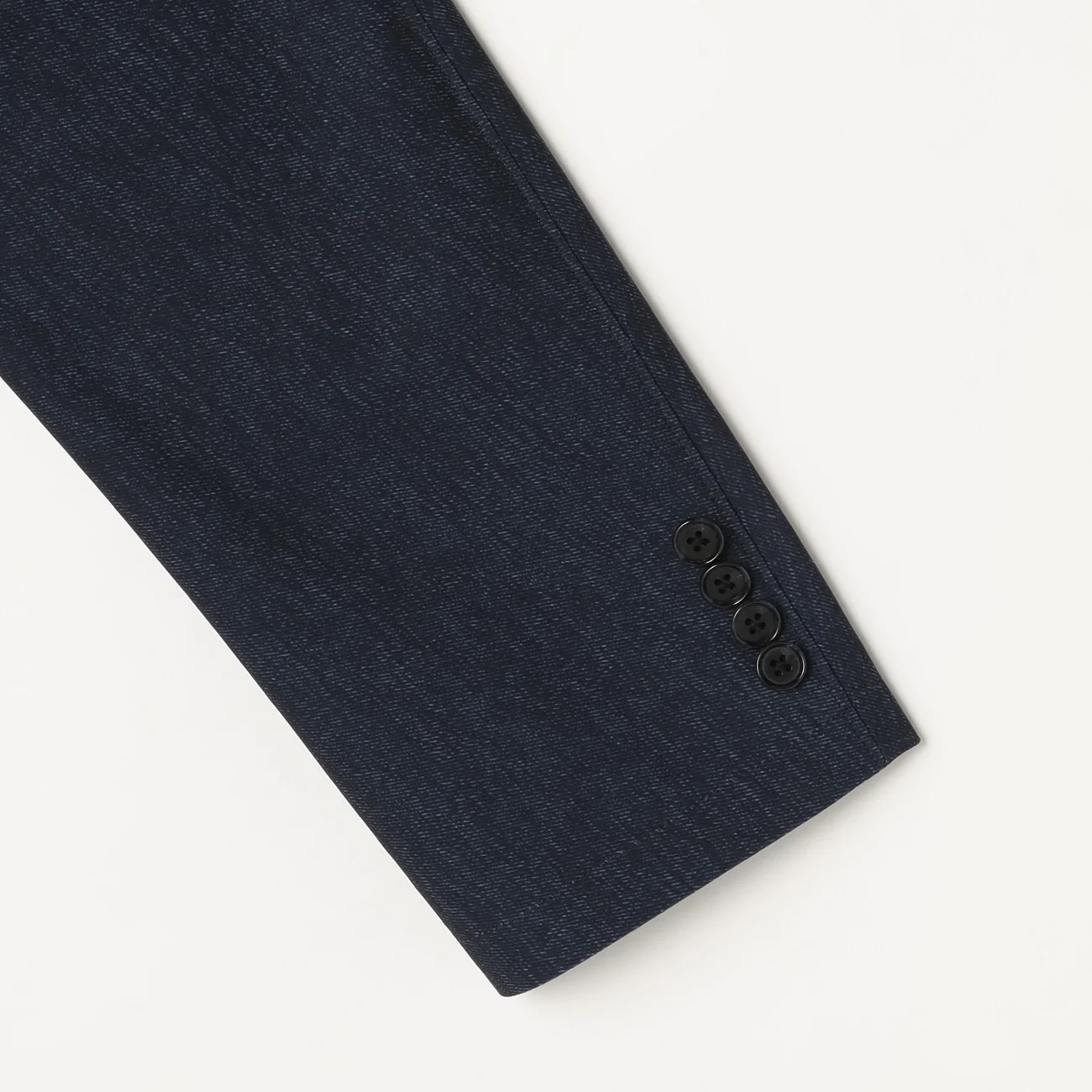 Japanese Fabric BIZSPO Print Denim-Like Suit Jacket - Navy - Image 4