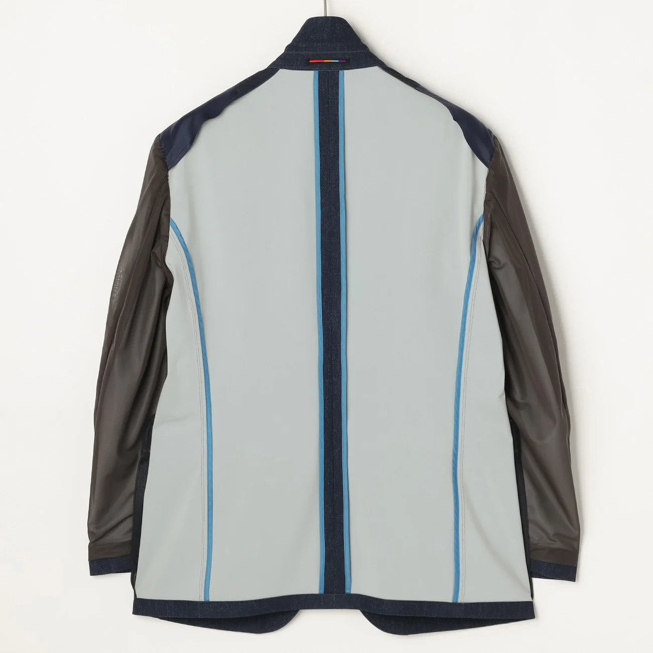 Japanese Fabric BIZSPO Print Denim-Like Suit Jacket - Navy - Image 7