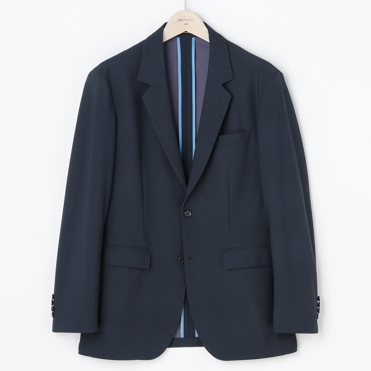 THE THIRD SUITS BIZSPO Houndstooth Jacket - Navy