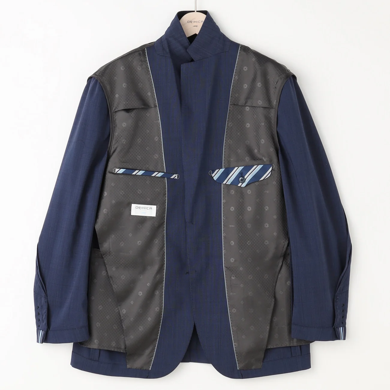 Super Cool High-breathability Pinhead Suit Jacket - Navy - Image 11