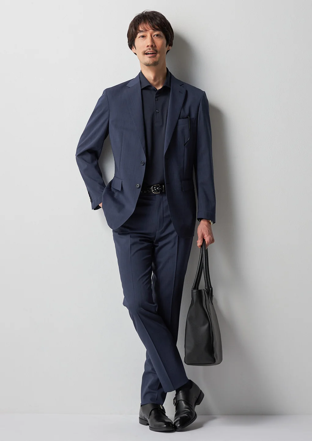 Super Cool High-breathability Pinhead Suit Jacket - Navy - Image 16