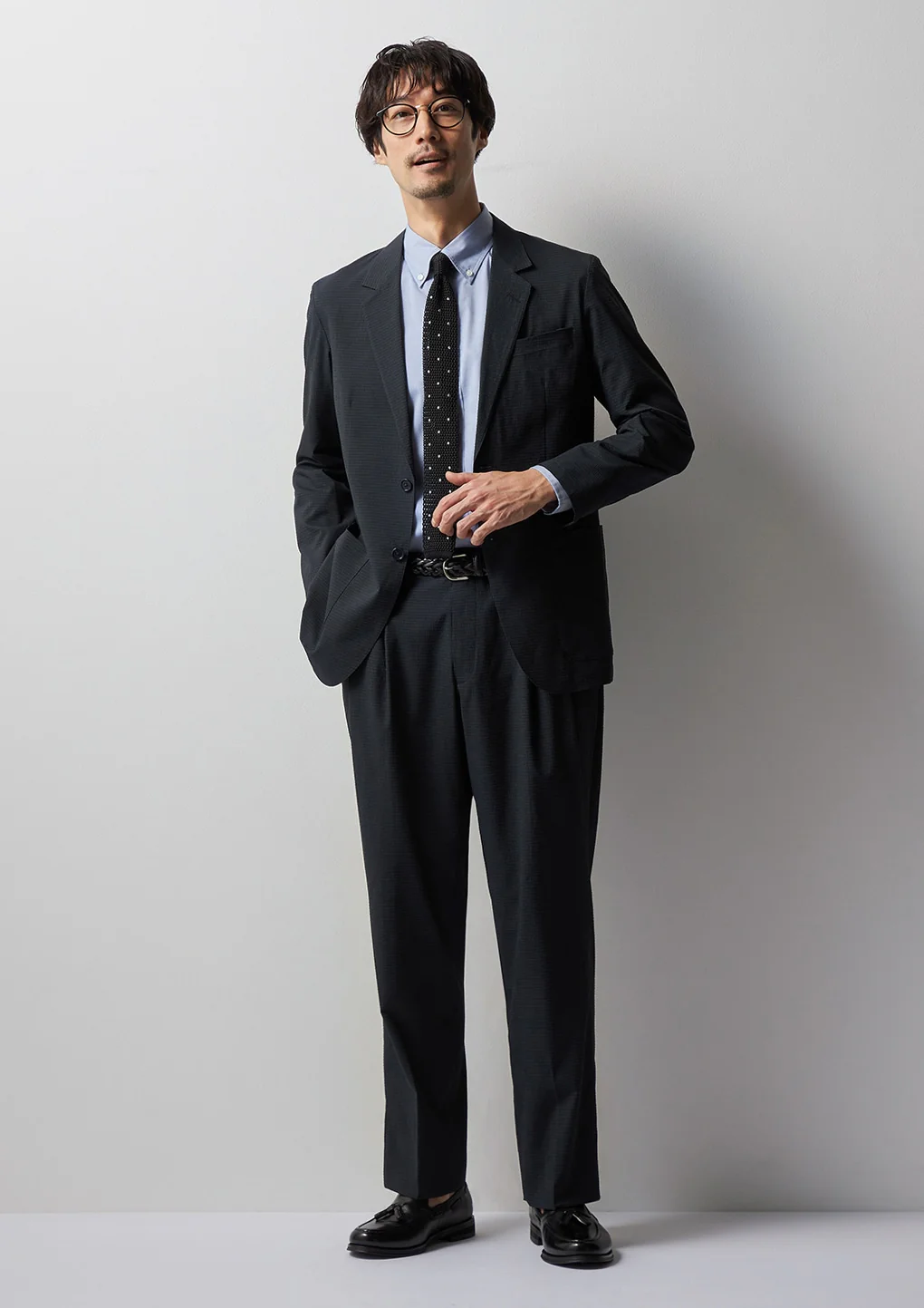 THE THIRD SUITS Japanese Fabric High-Breathability Seersucker Jacket - Navy - Image 23