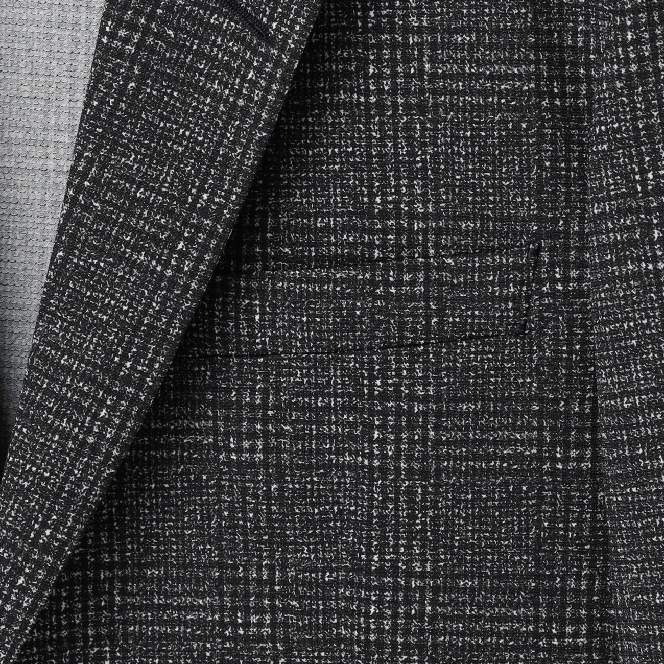 THE THIRD SUITS Japanese Fabric High-Breathability Tricot Glen-Plaid Jacket - Charcoal Gray - Image 5
