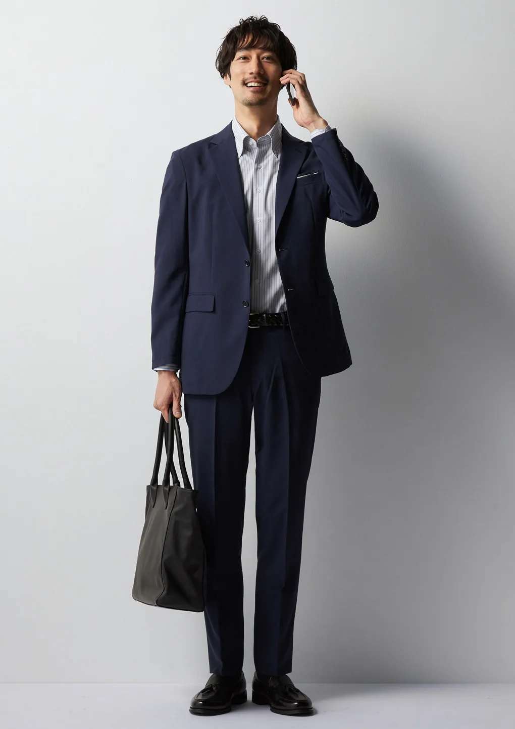 Super Cool Houndstooth Suit Jacket - Navy - Image 14