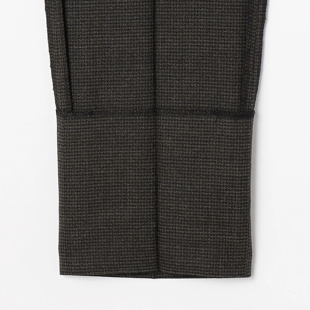 Houndstooth Milled Wool Pants - Brown - Image 6